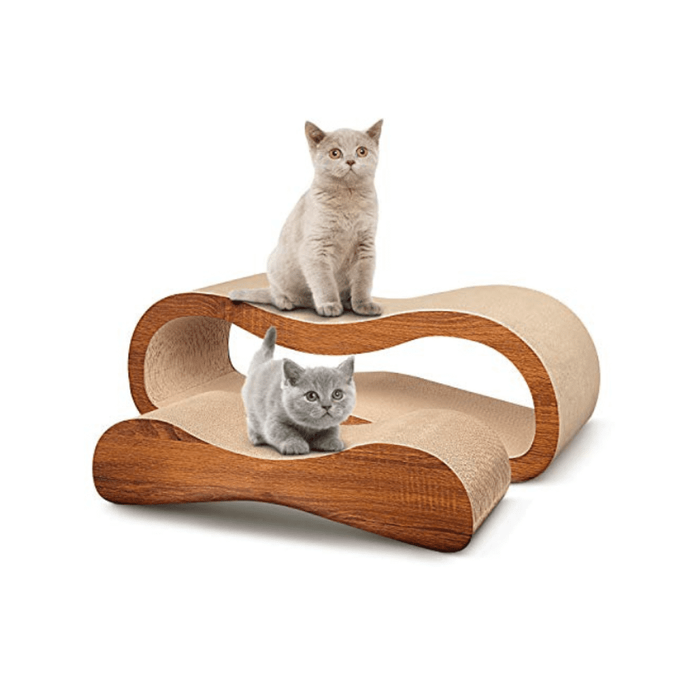 2 in 1 Cat Scratcher Cardboard Lounge Bed - Simple Deluxe