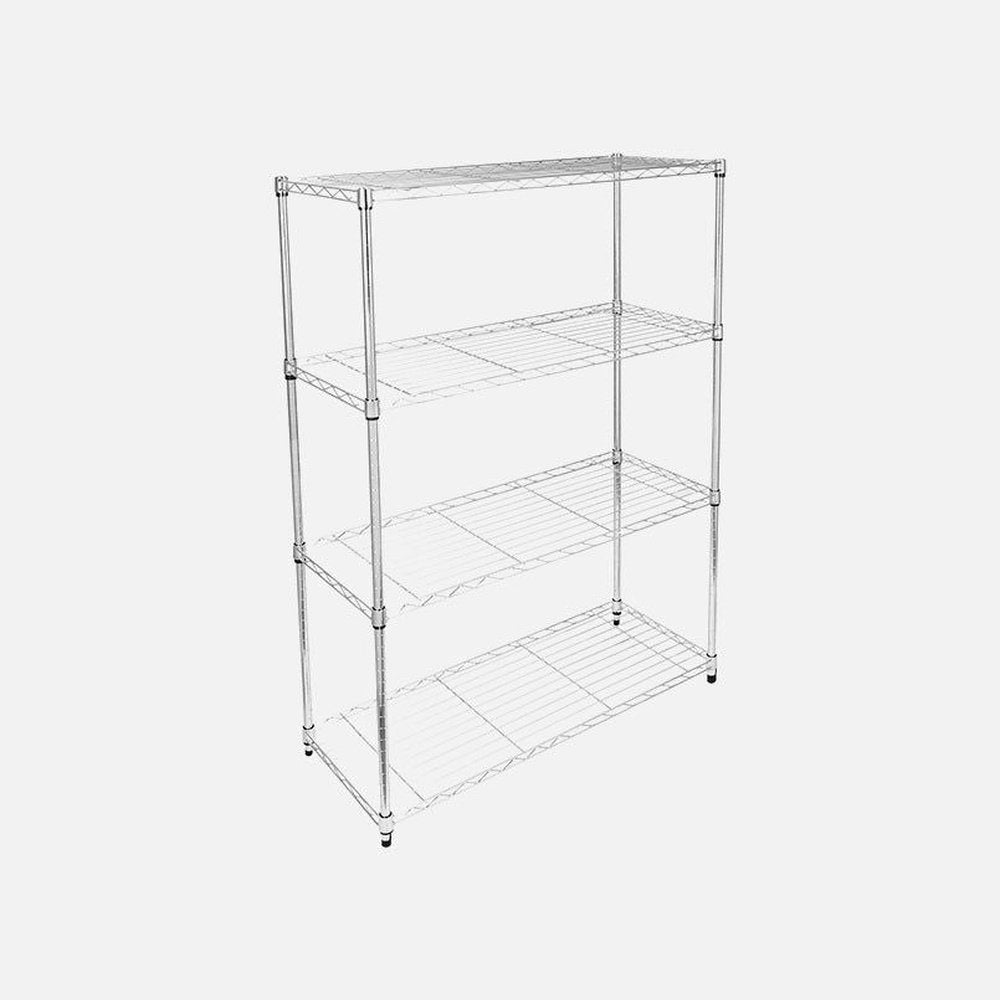 Adjustable Steel Storage Chrome Shelves 4-Tier - Simple Deluxe