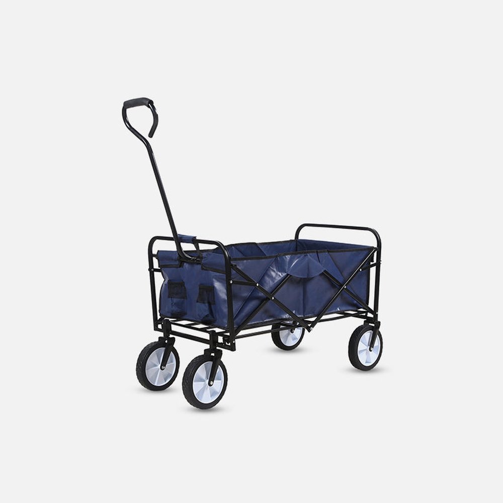 Rolling Collapsible Garden Cart - Blue - Simple Deluxe