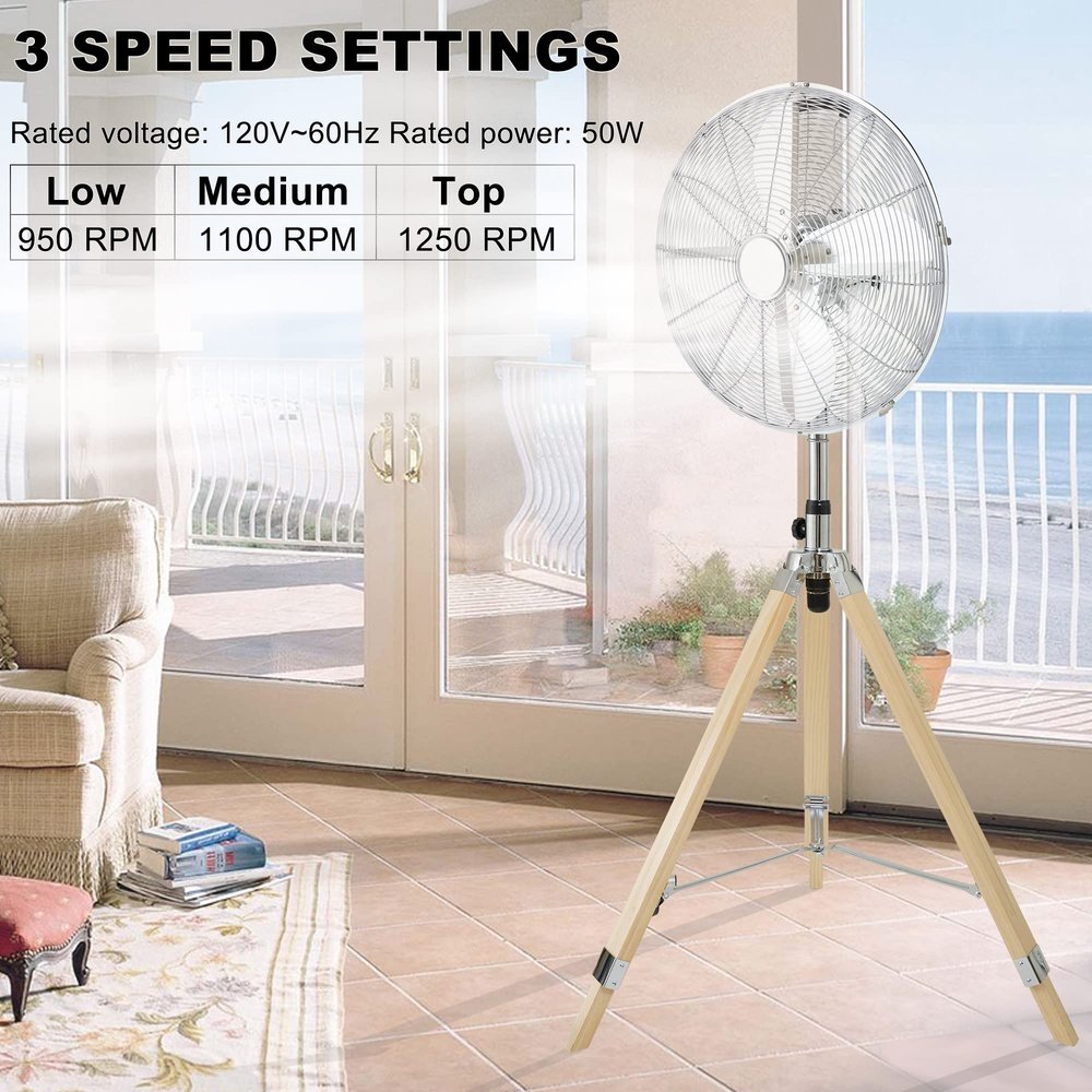 Retro Nostalgic Tripod Fan-16inch - Simple Deluxe