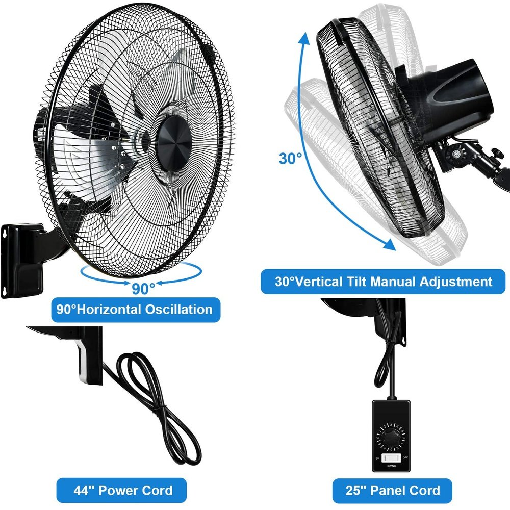 Household Wall Mount Fan Pro-18inch - Simple Deluxe