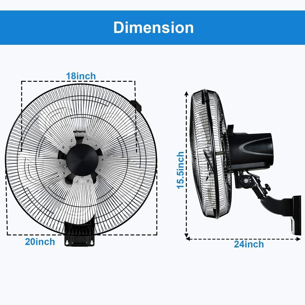 Household Wall Mount Fan Pro-18inch - Simple Deluxe