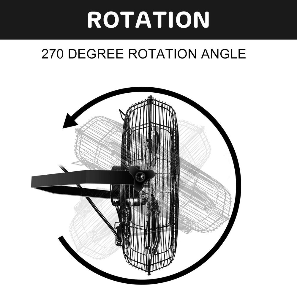 High Velocity Metal Wall Mount Fan-18inch - Simple Deluxe