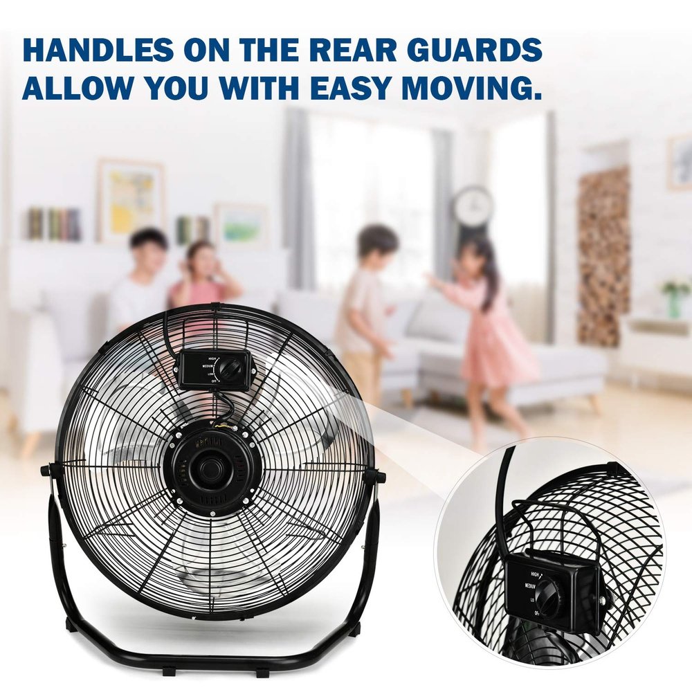 High Velocity Heavy Duty Metal Floor Fan 12inch - Simple Deluxe