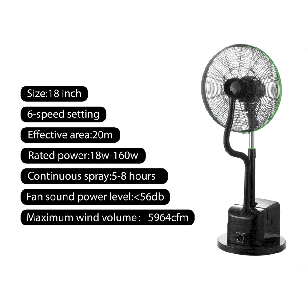 Cooling Misting Pedestal Fan-18inch - Simple Deluxe