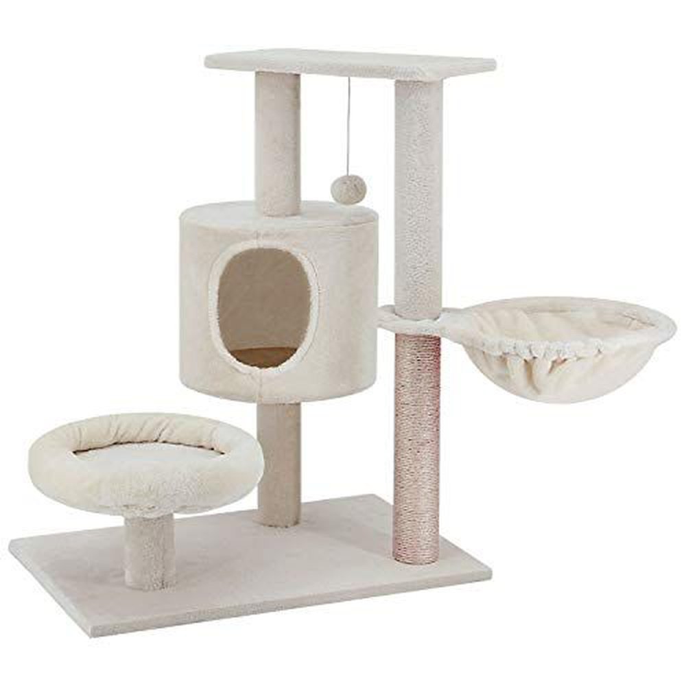 Cat Tree with Platform and Scratching Posts -28inch - Simple Deluxe