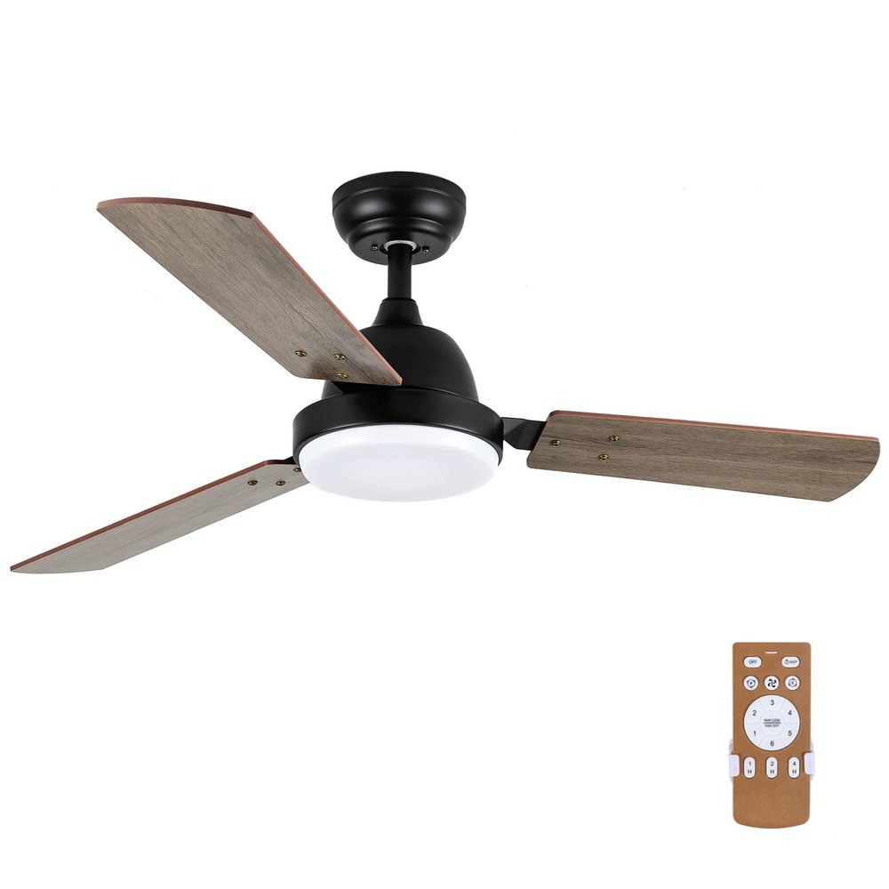 Modern LED Light Ceiling Fan Noble Bronze 44-inch - Simple Deluxe