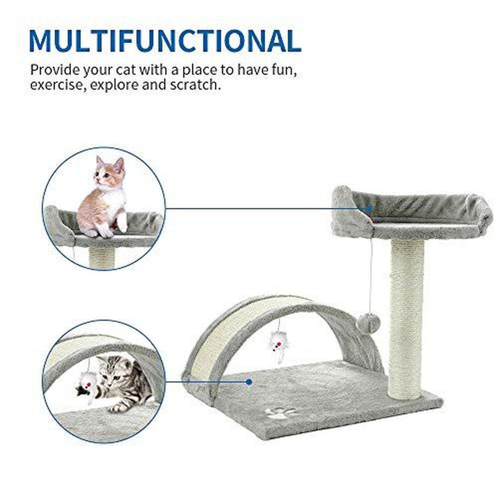 Cat Tree Condo with Scratching Post-17inch - Simple Deluxe