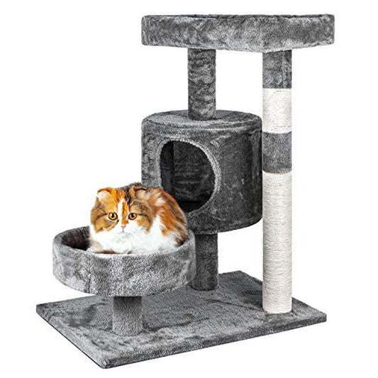 Cat Tree with Platform and Scratching Posts Cat Tower for Indoor Cats - Simple Deluxe