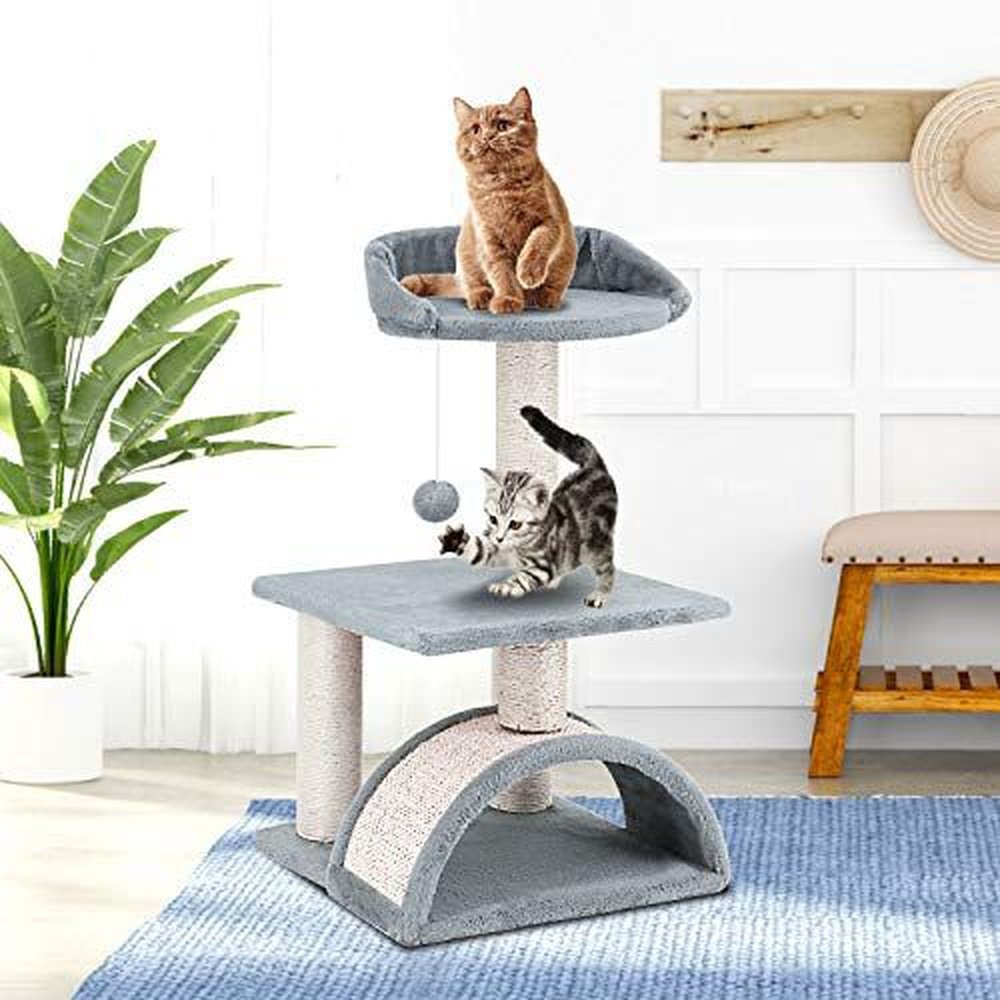 Cat Tree Condo with Scratching Post Cat Tower Pet 24.4 inch - Simple Deluxe