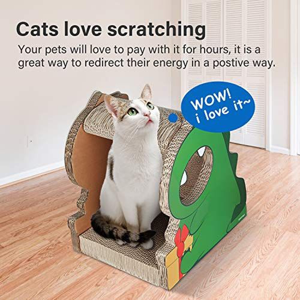 Dinosaur Shape Cat Scratching House Bed Furniture Protector - Simple Deluxe