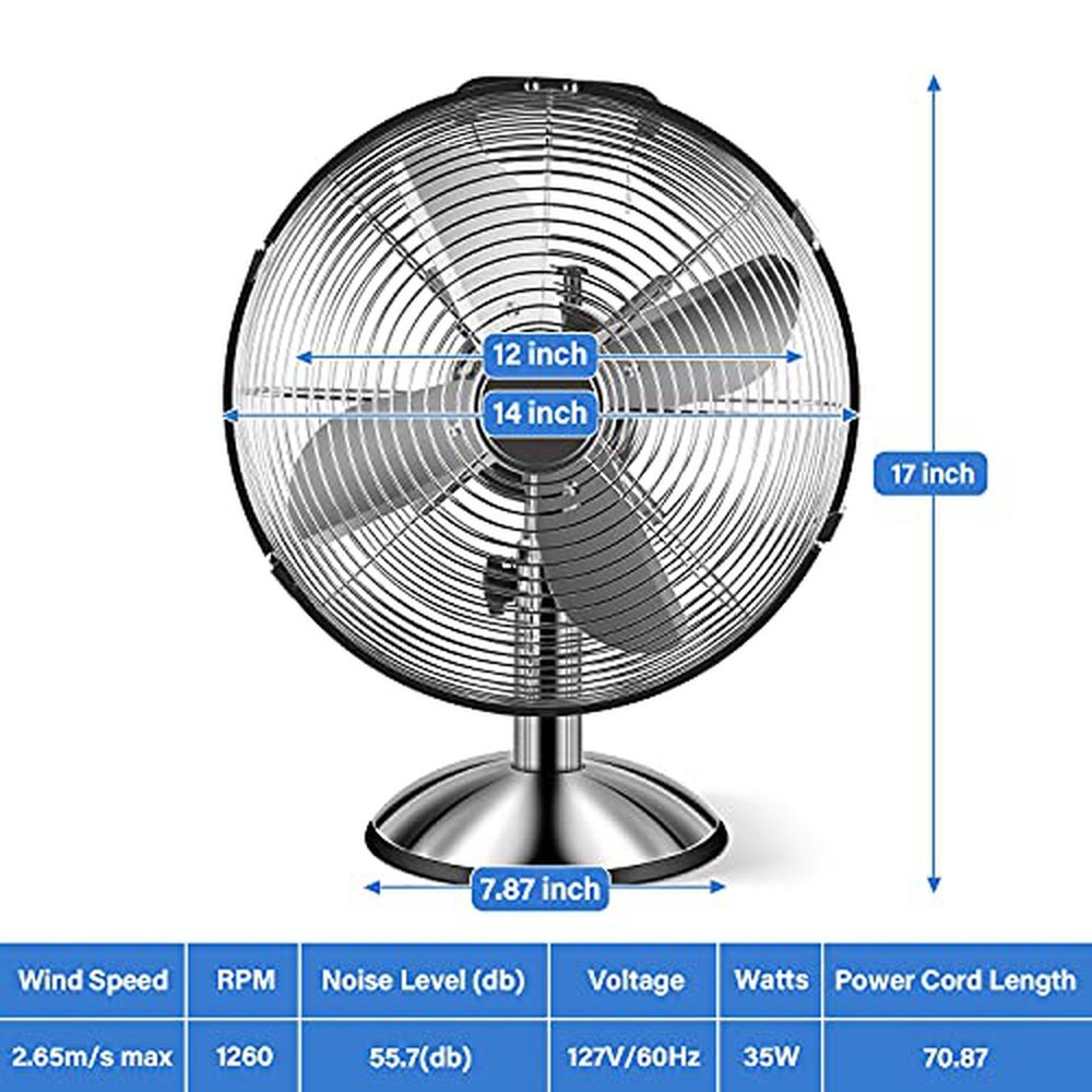 Stand Fan Table Fans 12inch - Simple Deluxe