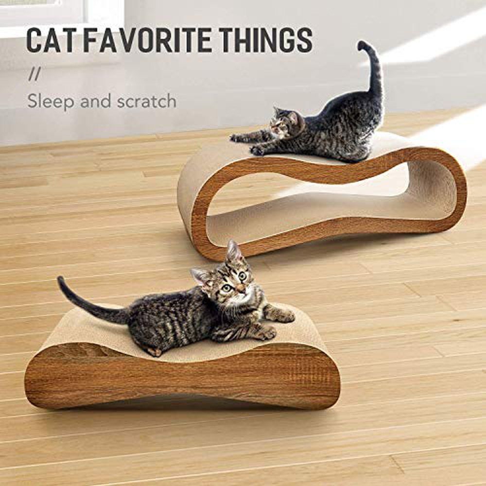 2 in 1 Cat Scratcher Cardboard Lounge Bed - Simple Deluxe