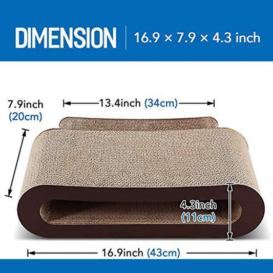 2in1 Cat Scratcher Cardboard Lounge Bed - Simple Deluxe