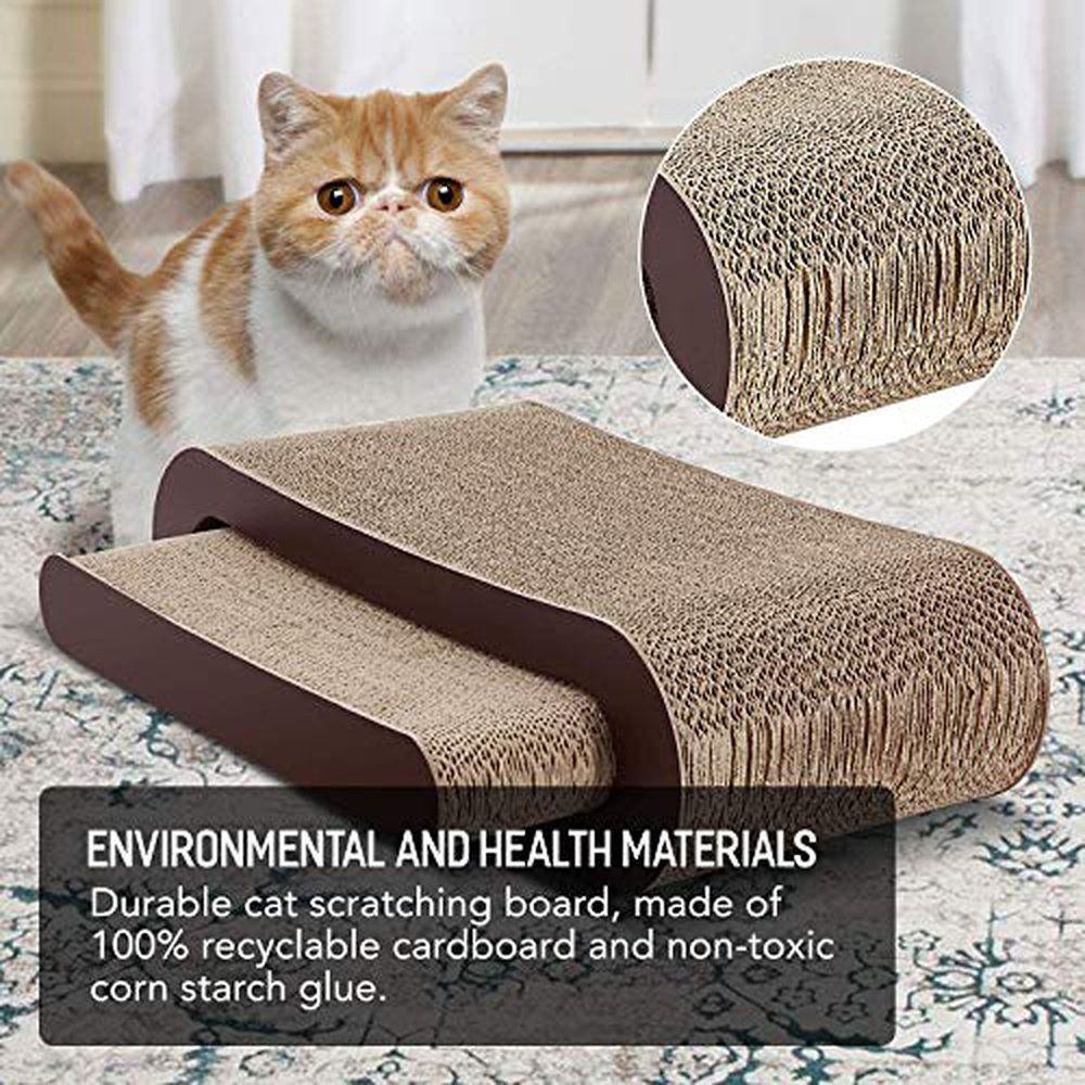 2in1 Cat Scratcher Cardboard Lounge Bed - Simple Deluxe