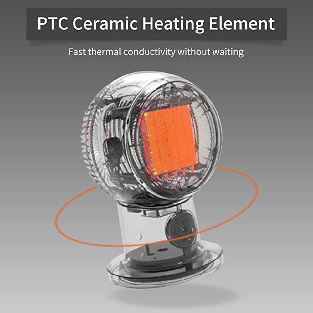 Simple Deluxe Portable Electric Space Heater, 1500W Small Desk Heater Fan with 3 Heat Modes Setting, Overheating Protection, for Bedroom, Office, and Indoor Use, White,11 Inch - Simple Deluxe