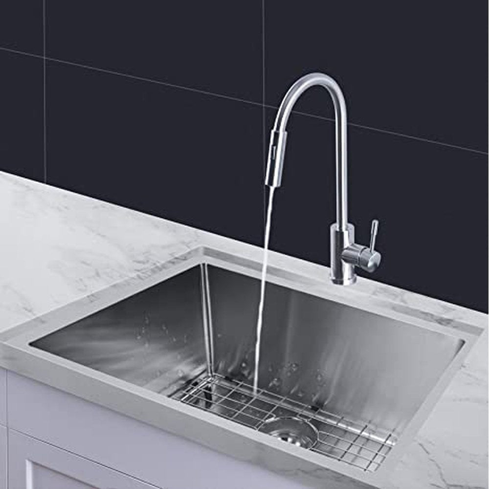 Simple Deluxe 15-Inch Top-Mount Workstation Kitchen Sink - Simple Deluxe