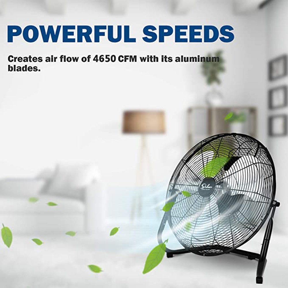 Simple Deluxe 20 Inch 3-Speed High Velocity Heavy Duty Metal Industrial Floor Fans - Simple Deluxe
