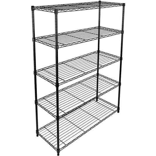 5-Tier Heavy Duty Storage Shelving Unit ,Black,36Lx14Wx60H inch, 1 Pack - Simple Deluxe