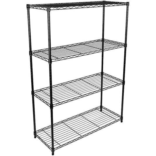 4-Tier Heavy Duty Storage Shelving Unit ,Black,36Lx14Wx54H inch, 1 Pack - Simple Deluxe