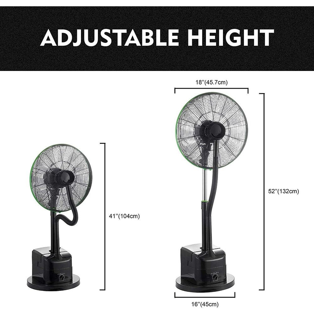 Cooling Misting Pedestal Fan-18inch - Simple Deluxe