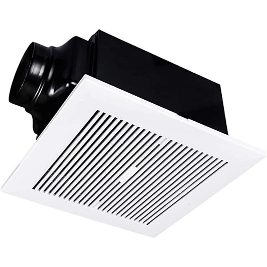 Ultra-Quiet Household HVAC Ventilation Fan for Bathroom, DC Motor, White - Simple Deluxe