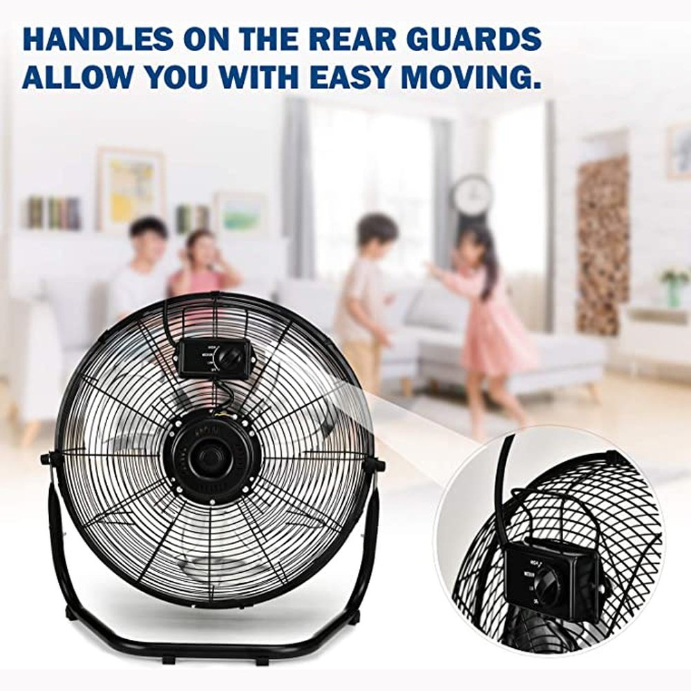 Simple Deluxe 20 Inch 3-Speed High Velocity Heavy Duty Metal Industrial Floor Fans - Simple Deluxe