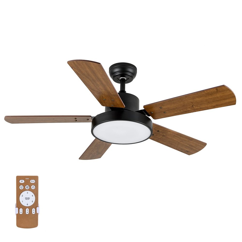 Modern LED Light Ceiling Fan Bronze 44-inch - Simple Deluxe