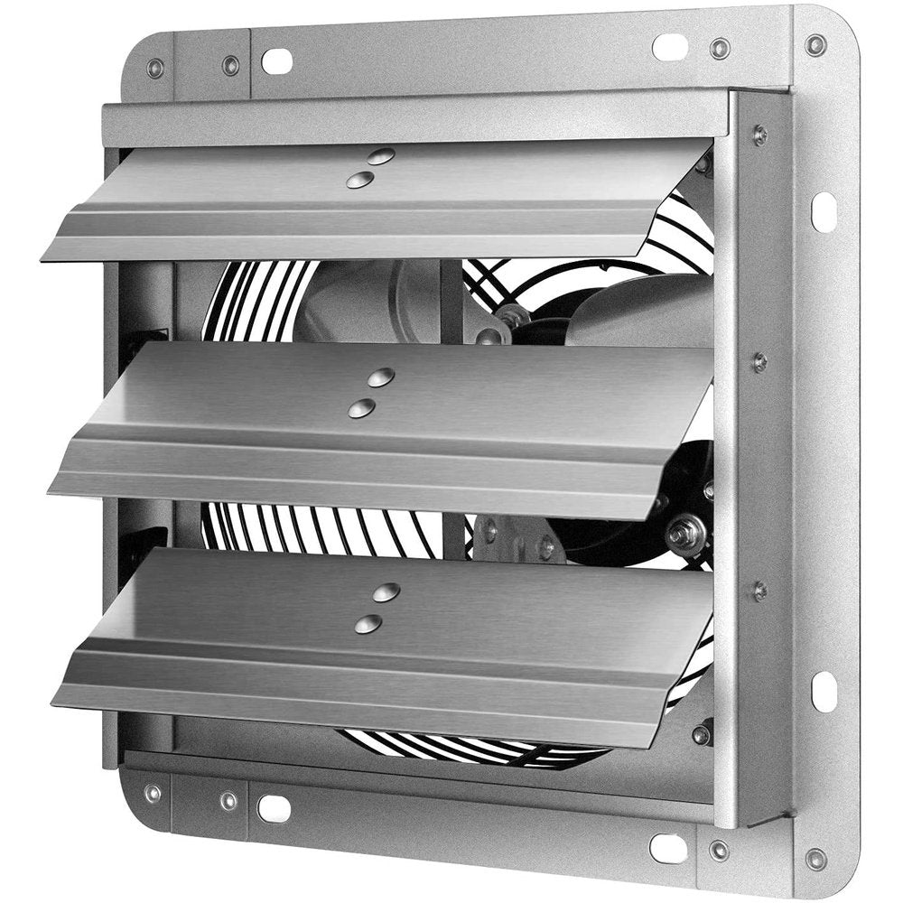 Shutter Exhaust Fan Aluminum 12 Inch - Simple Deluxe