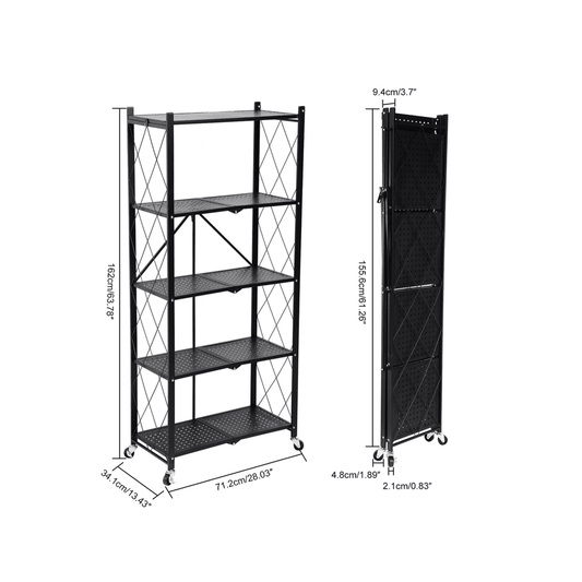 Foldable Series Metal Rack Shelves 5-Tier - Simple Deluxe