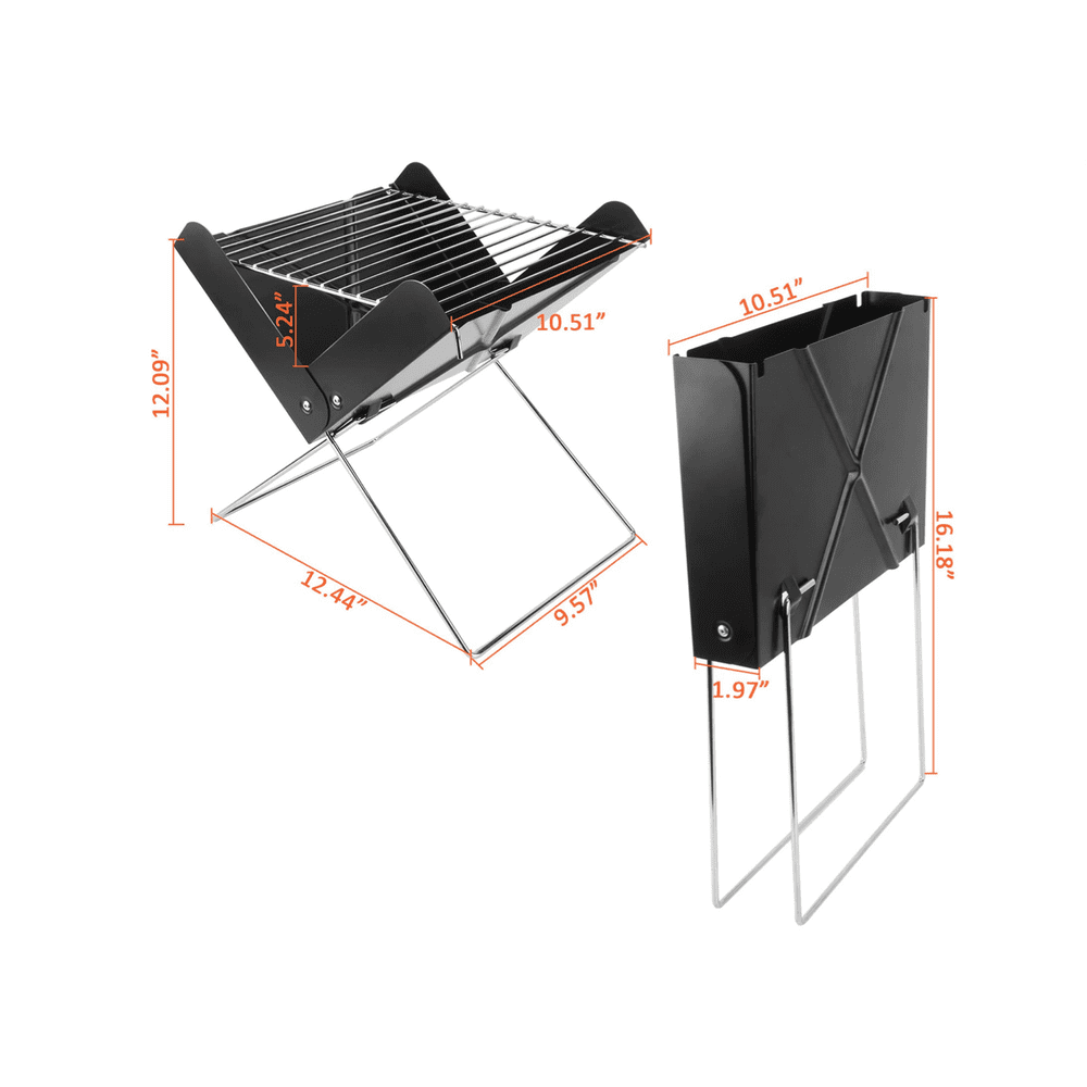 Notebook Charcoal Grill 12-inch - Simple Deluxe