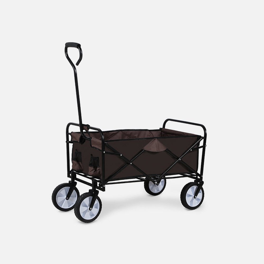 Rolling Collapsible Garden Cart - Black - Simple Deluxe