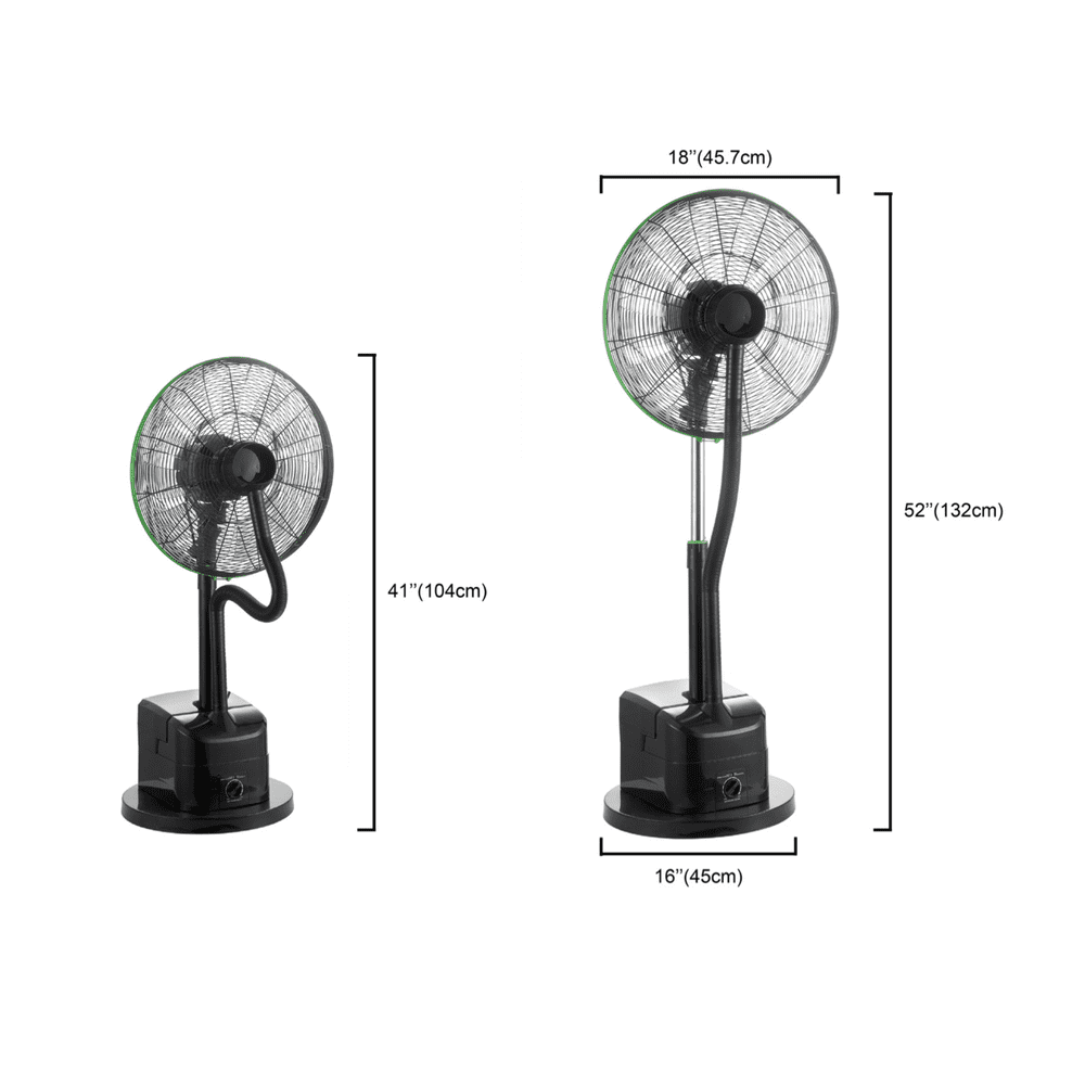 Cooling Misting Pedestal Fan-18inch - Simple Deluxe