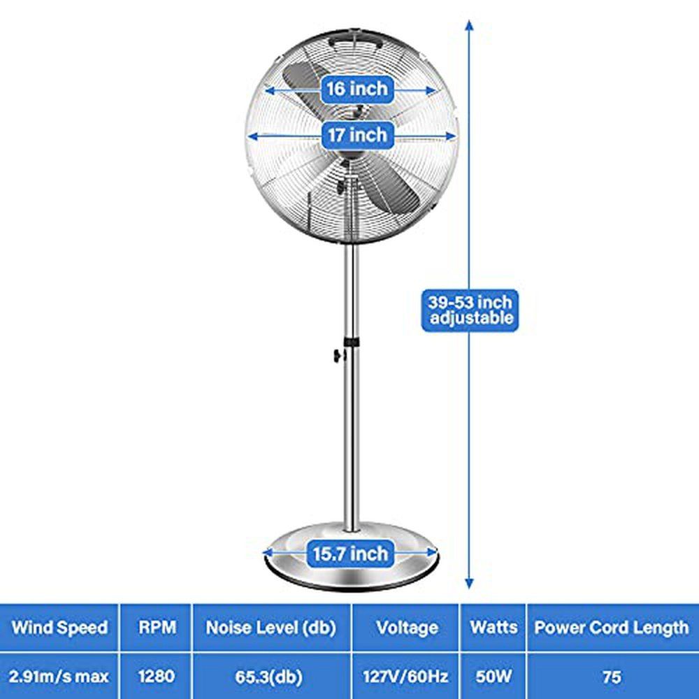 Adjustable Standing Fans Adjustable Heights Quality Made Durable Stand Fans-16 Inch – Simple Deluxe