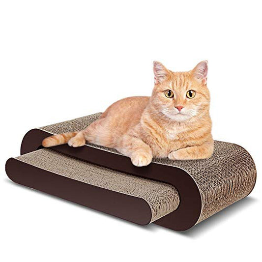 2in1 Cat Scratcher Cardboard Lounge Bed - Simple Deluxe