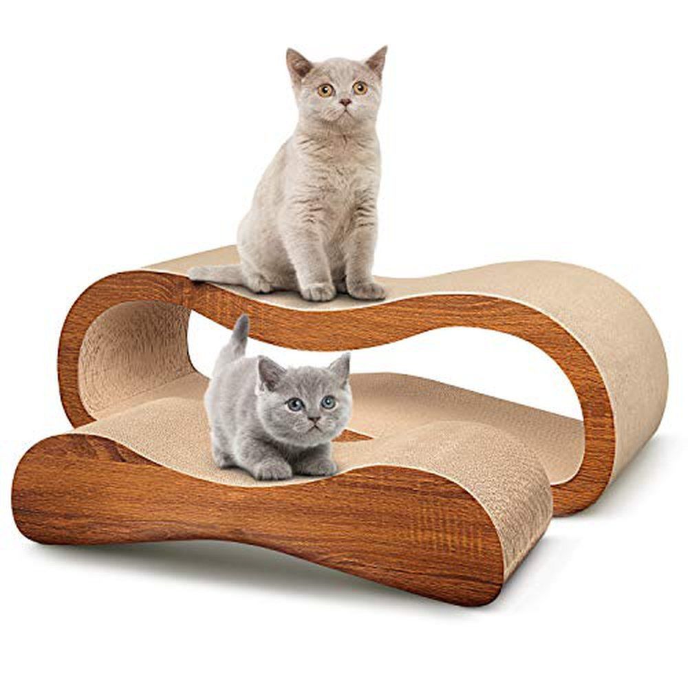2 in 1 Cat Scratcher Cardboard Lounge Bed - Simple Deluxe
