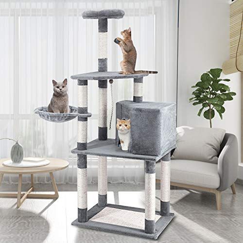 Cat Tree Condo with Scratching Post Platform - Simple Deluxe