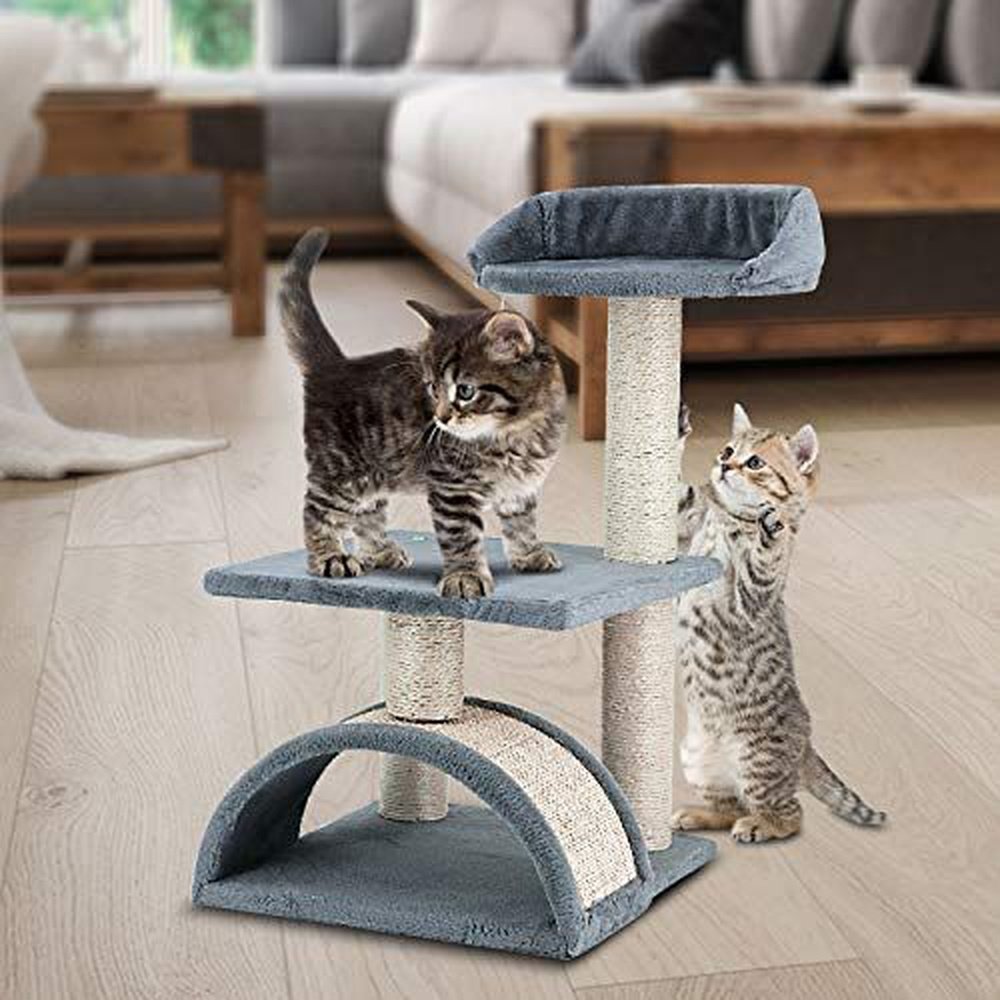 Cat Tree Condo with Scratching Post Cat Tower Pet 24.4 inch - Simple Deluxe