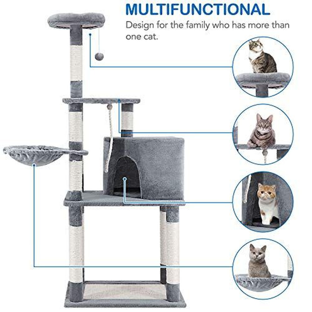 Cat Tree Condo with Scratching Post Platform - Simple Deluxe