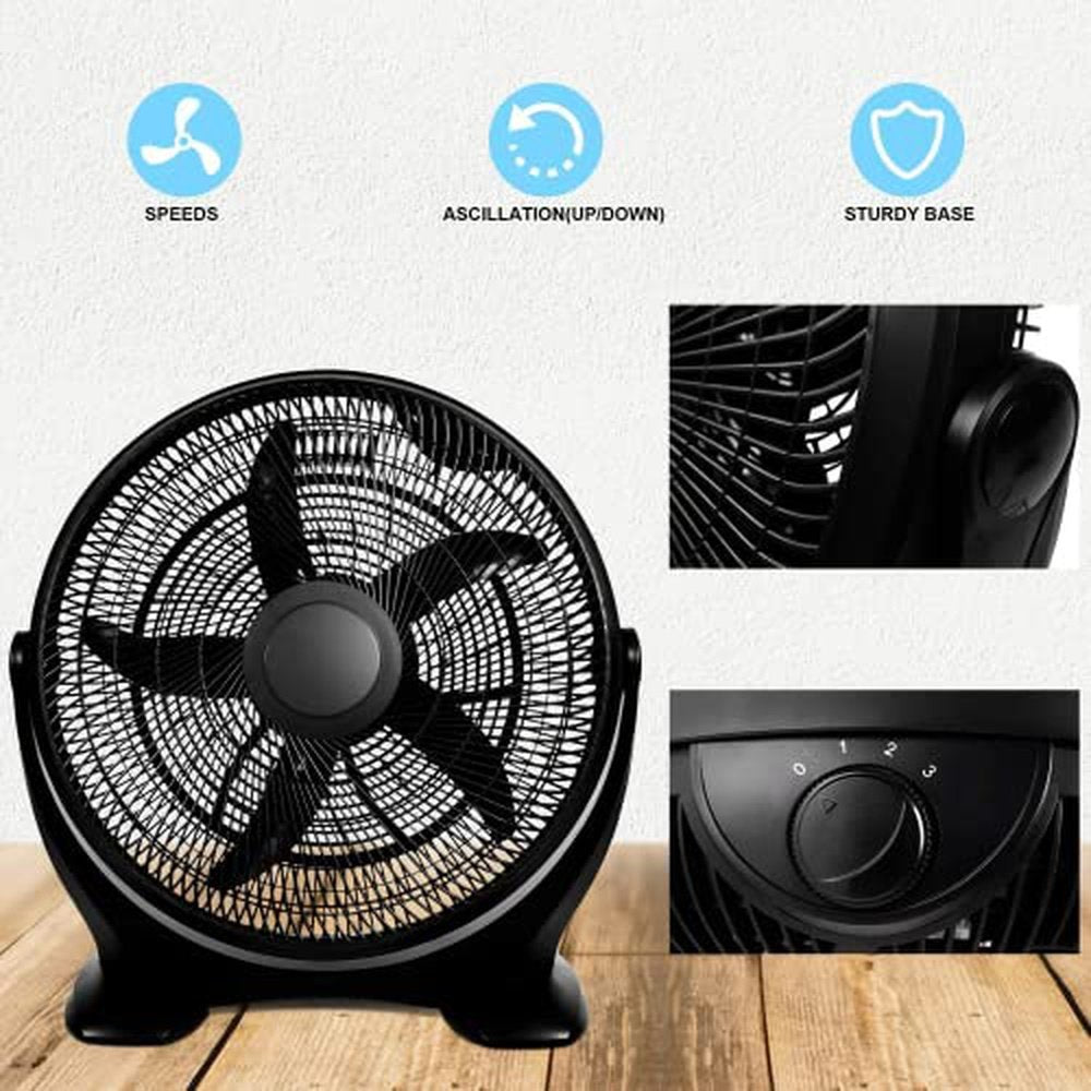 Plastic Floor Fans Quiet-18inch - Simple Deluxe