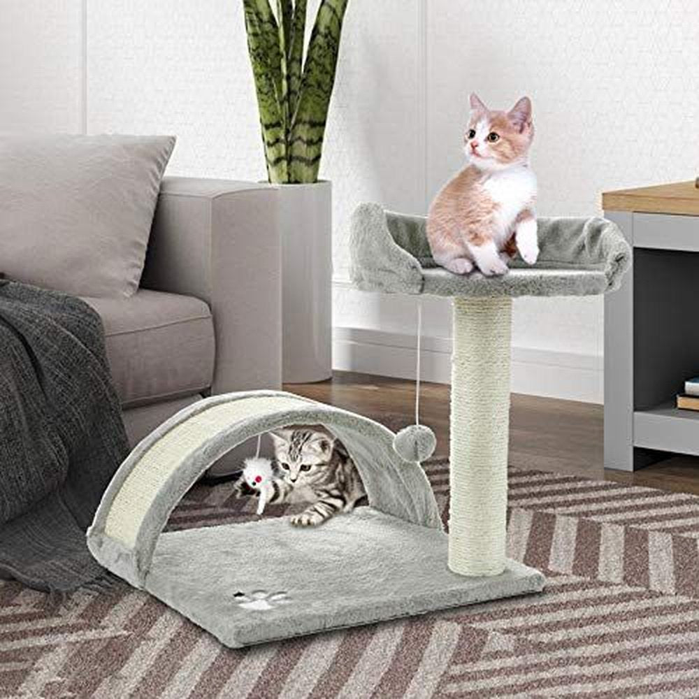 Cat Tree Condo with Scratching Post-17inch - Simple Deluxe