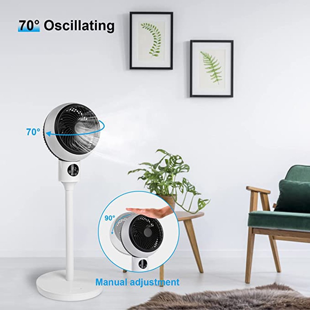 Simple Deluxe Circulating Stand Fan for Home Bedroom with Remote - Simple Deluxe