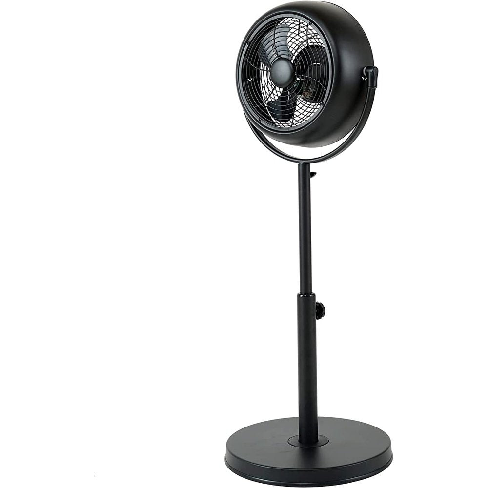 Industrial Retro Adjustable Height Pedestal Stand,8 Inch, Black - Simple Deluxe