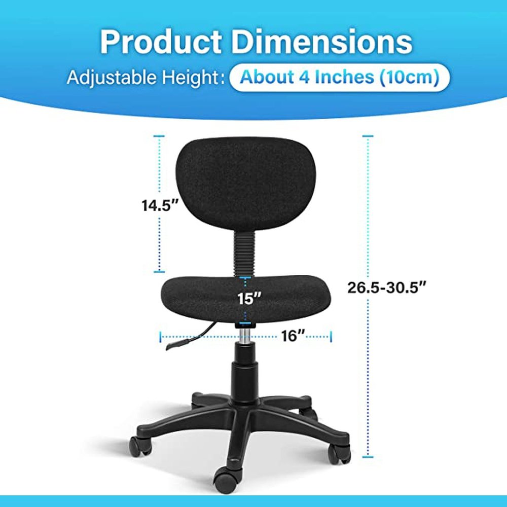 Simple Deluxe Task Office Chair, Black - Simple Deluxe