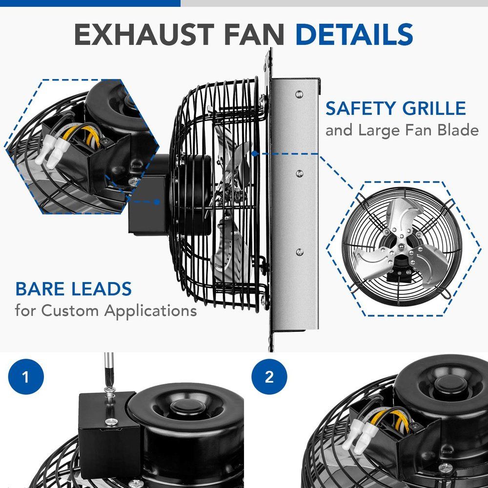Aluminum Shutter Exhaust Fan 7inch - Simple Deluxe