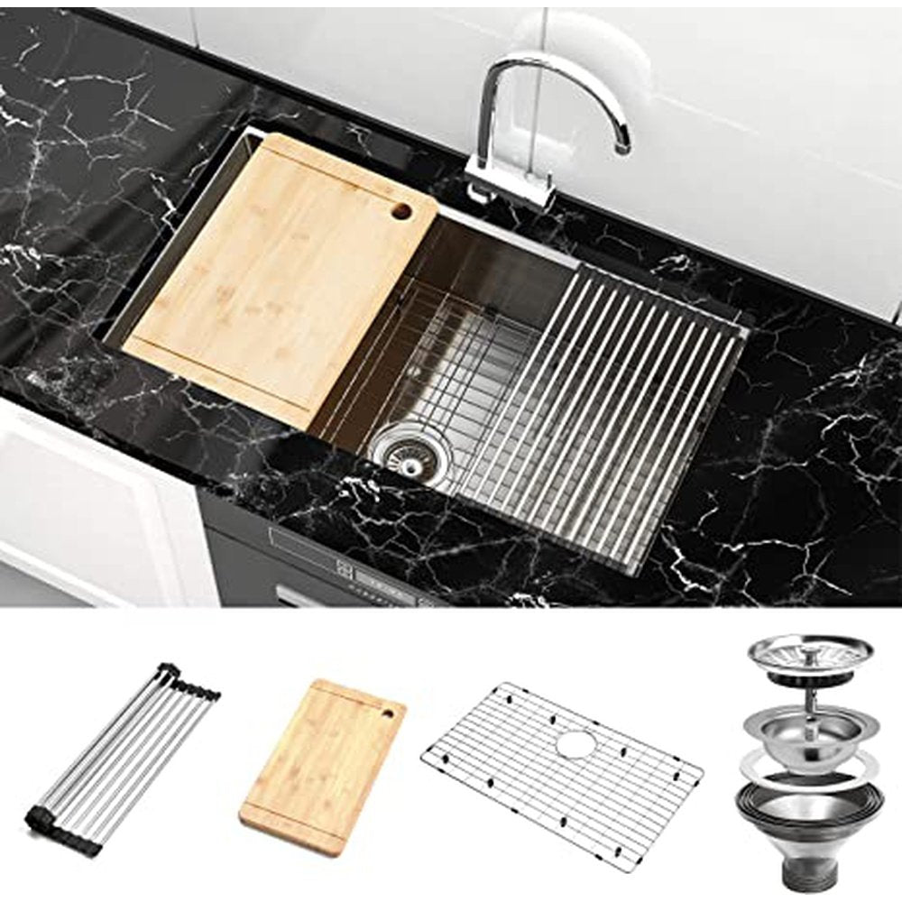 Simple Deluxe 32-Inch Undermount Workstation Kitchen Sink - Simple Deluxe