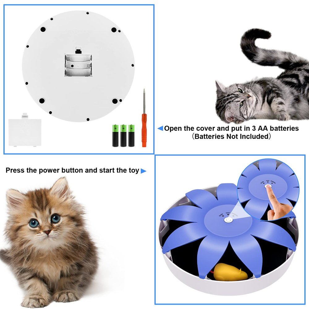 Automatic Electric Magnetic Spinning Cat Toys - Simple Deluxe