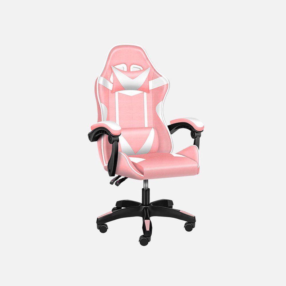 Gaming Ergonomic Swivel Chair without Footrest - Pink - Simple Deluxe