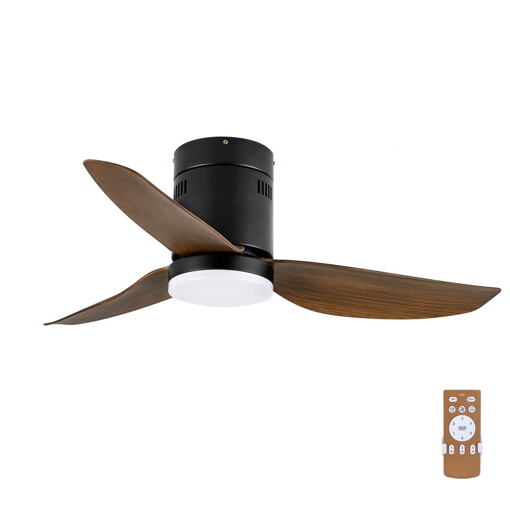 Modern LED Light Ceiling Fan Farmhouse Bronze 40inch - Simple Deluxe