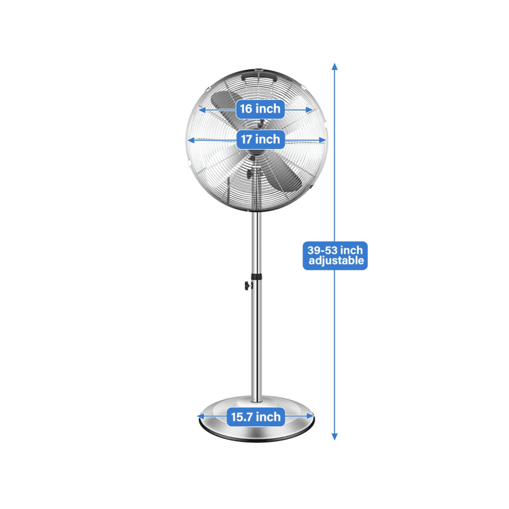 High Velocity Metal Stand Fan-16inch - Simple Deluxe